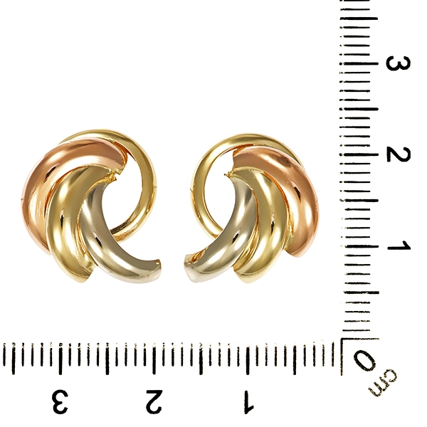 Ohrstecker, 14K, Rot-/Gelb-/Weißgold