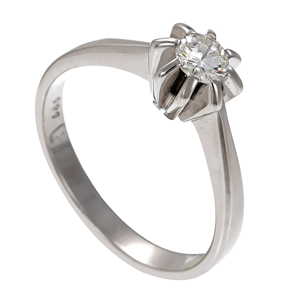 Diamantring, 14K, Weißgold, Brillant