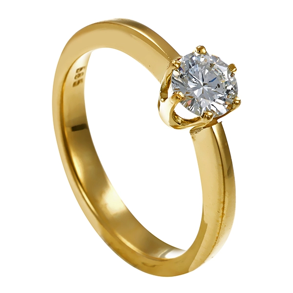Ring, 14K, Gelbgold, Brillant, U55