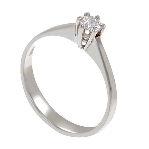 Diamantring, 14K, Weißgold, Brillant 0,20 ct