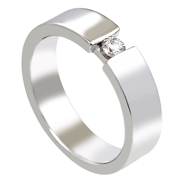 Diamantring, 14K, Weißgold, Brillant