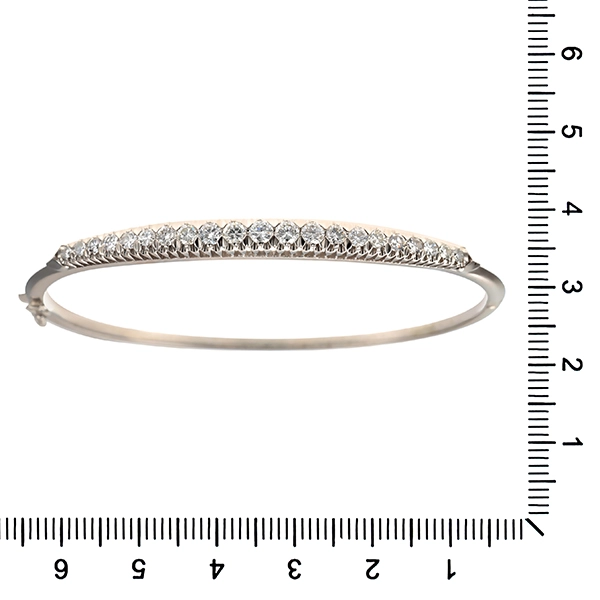 Armreif, 18K, Weißgold, Brillanten, Diamanten