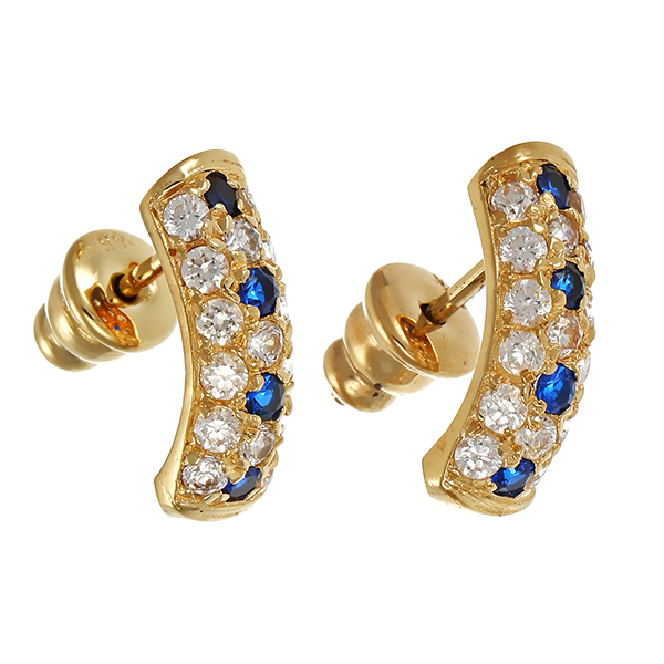 Ohrstecker, 14K, Gelbgold, Zirkonia