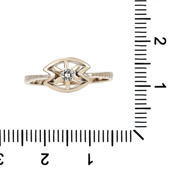 Diamantring, 14K, Weißgold, Brillant 0,12 ct
