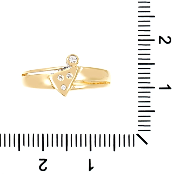 Diamantring, 14K, Gelb-/Weißgold, Brillanten
