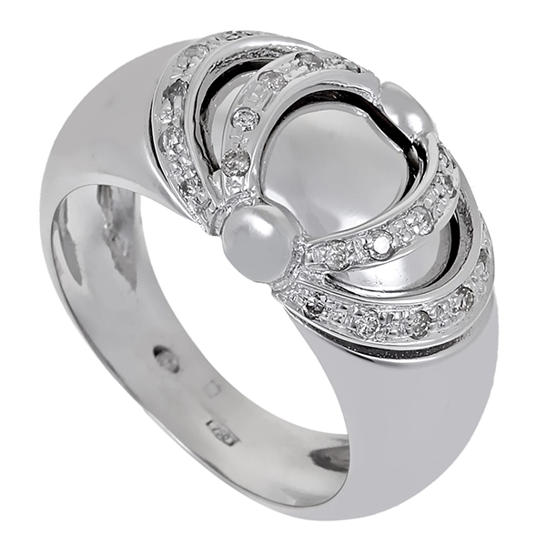 Diamantring, 18K, Weißgold, Brillanten 0,24 ct