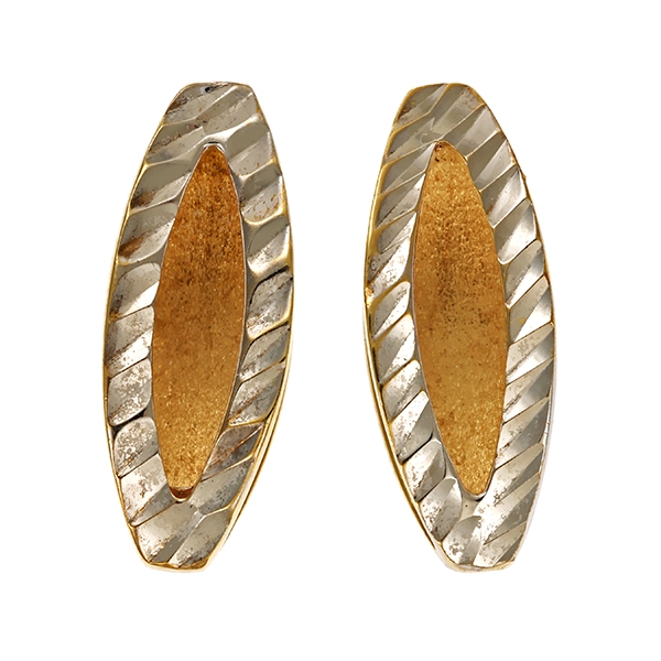 Ohrstecker, 8K, Gelb-/Weißgold