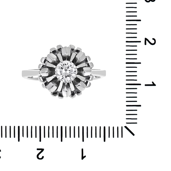 Diamantring, 18K, Weißgold, Brillant 0,45 ct