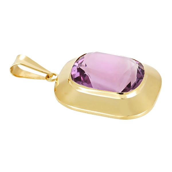Anhänger, 14K, Gelbgold, Amethyst