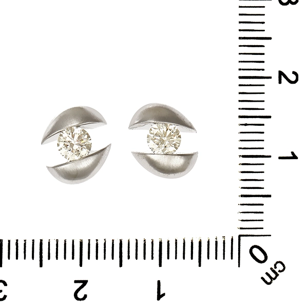 Ohrstecker, 18K, Weißgold, Brillanten 0,62 ct