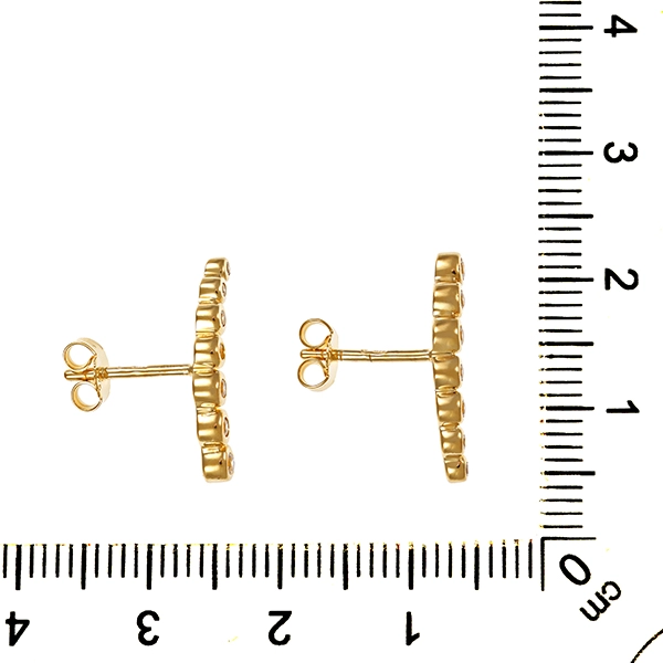 Ohrstecker, 9K, Gelbgold, Zirkonia