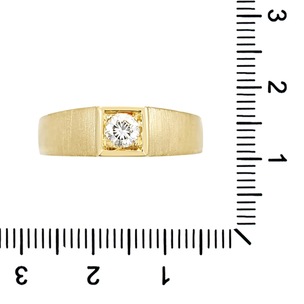 Herrenring, 14K, Gelbgold, Brillant