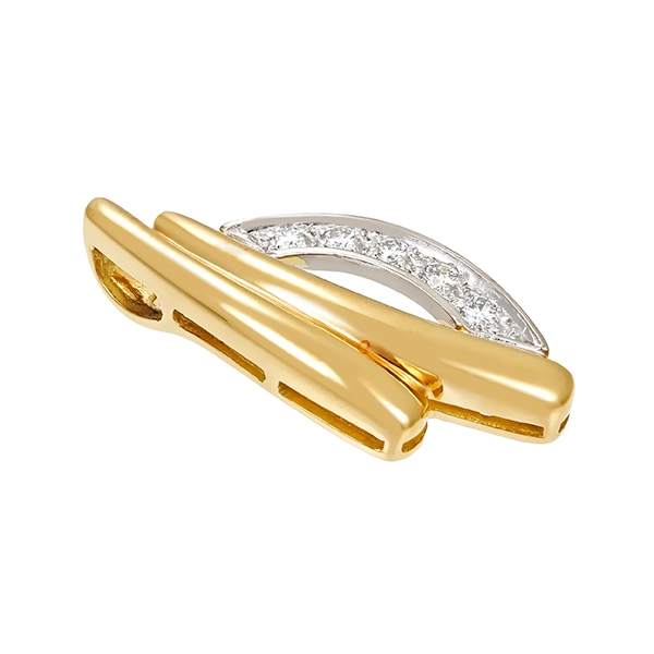 Anhänger, 18K, Gelb-/Weißgold, Brillanten