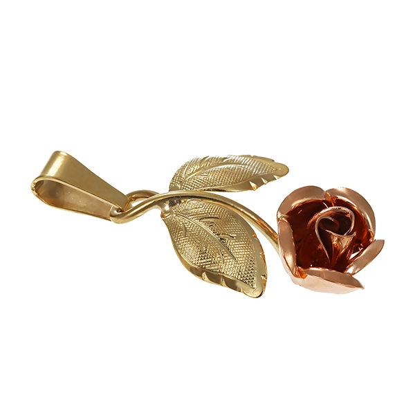 Anhänger, 8K, Gelb-/Rotgold, Rose