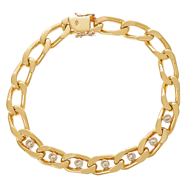 Armband, 14K, Gelbgold, Brillanten 0,56 ct