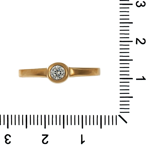Diamantring, 14K, Gelbgold, Brillant