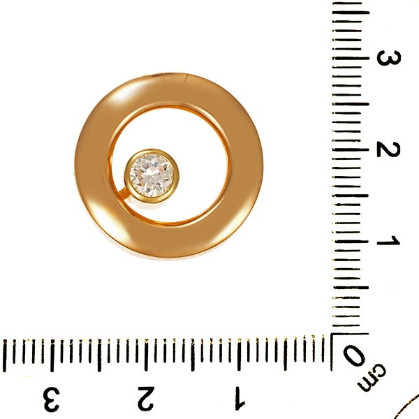 Anhänger, 18K, Gelbgold, Brillant 0,40ct