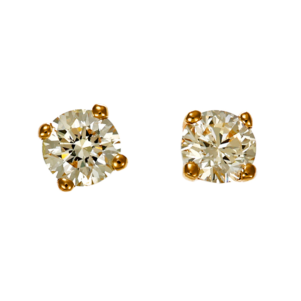 Ohrstecker, 14K, Gelbgold, Brillanten