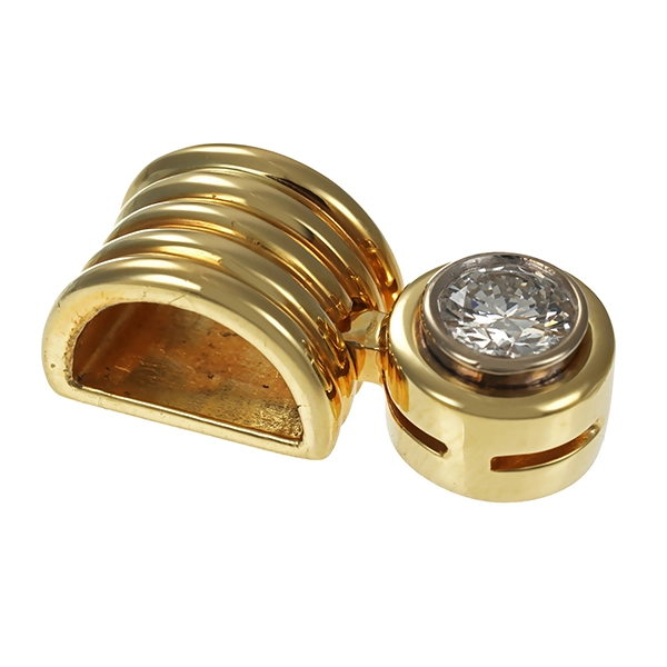 Anhänger, 14K, Gelb-/Weißgold, Brillant 0,50 ct
