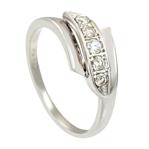 Diamantring, 14K, Weißgold, Brillanten 0,17 ct