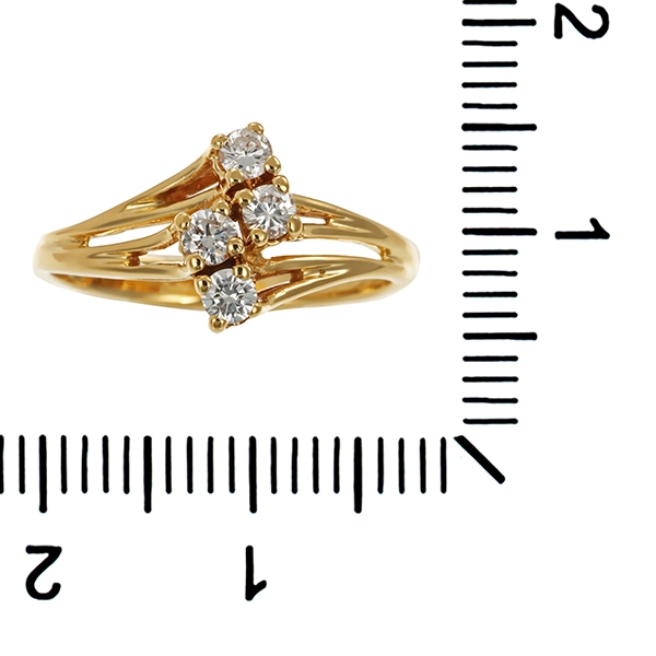 Diamantring, 18K, Gelbgold, Brillanten 0,16 ct