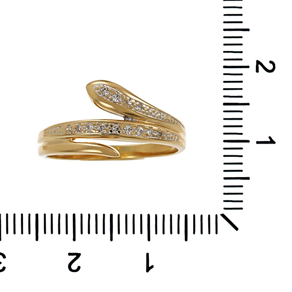 Ring, 14K, Gelbgold, Diamanten, Schlange, U55
