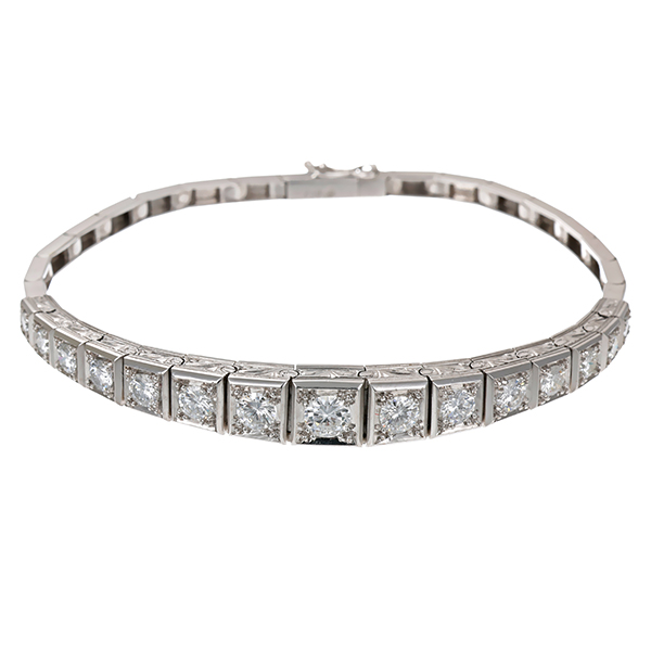 Armband, 18K, Weißgold, Brillant