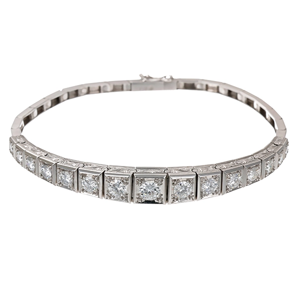 Armband, 18K, Weißgold, Brillant