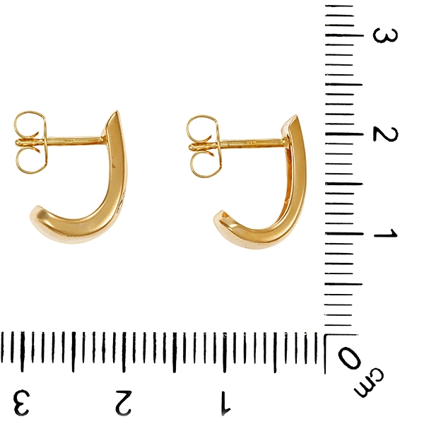 Steckcreolen, 14K, Gelbgold, Brillanten