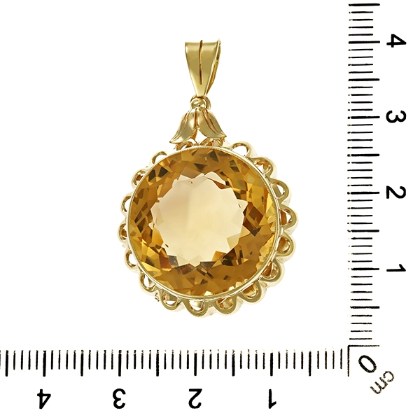 Anhänger, 14K, Gelbgold, Citrin