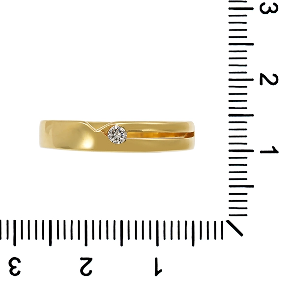 Diamantring, 14K, Gelbgold, Brillant