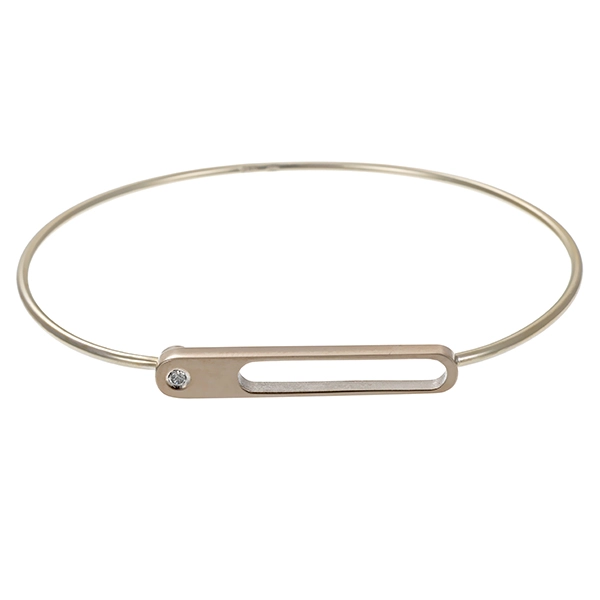 Armreif, 18K, Weißgold, Brillant