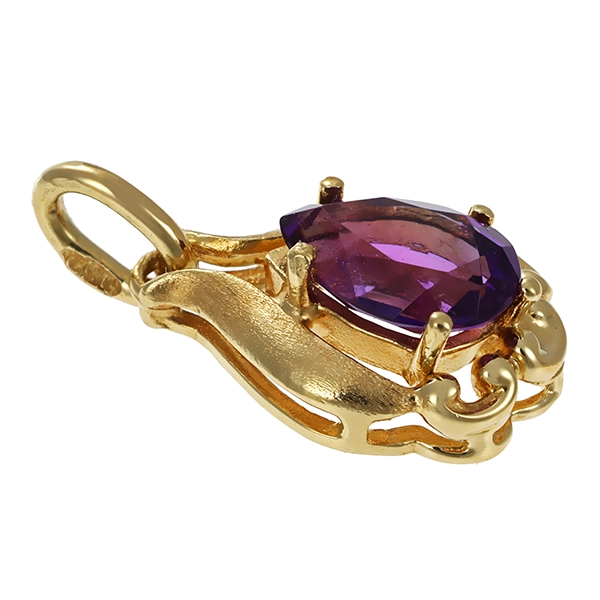 Anhänger, 14K, Gelbgold, Amethyst
