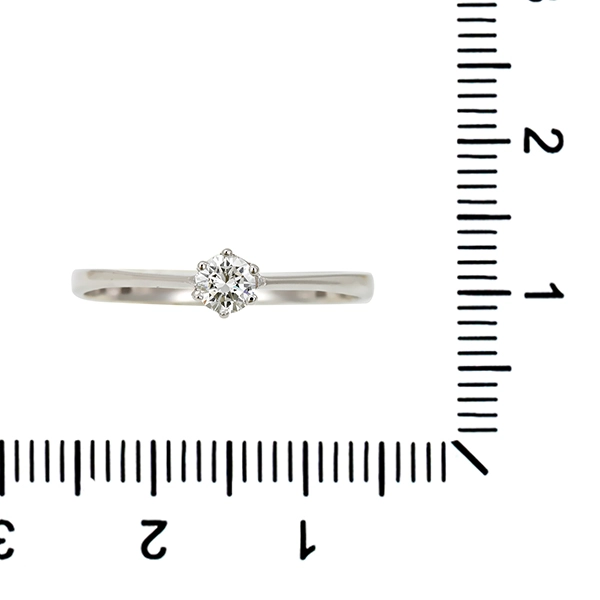 Diamantring, 14K, Weißgold, Brillant 0,21 ct
