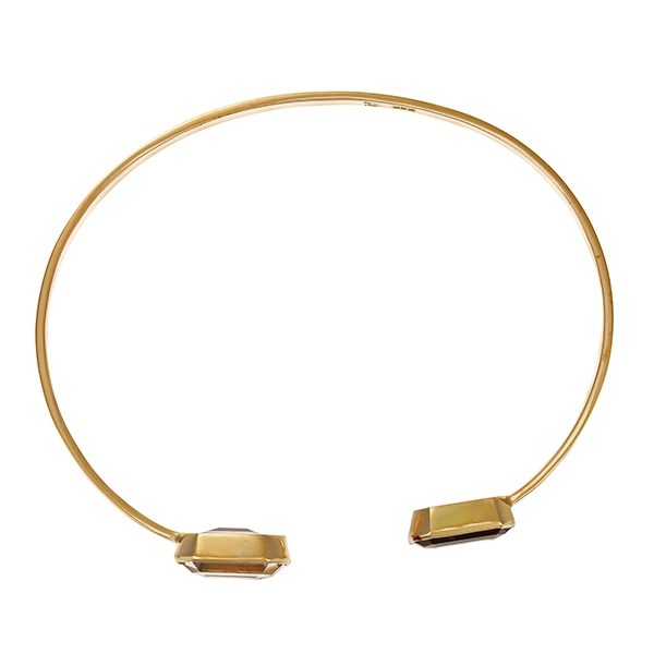 Armreif, 14K, Gelbgold, Quarz