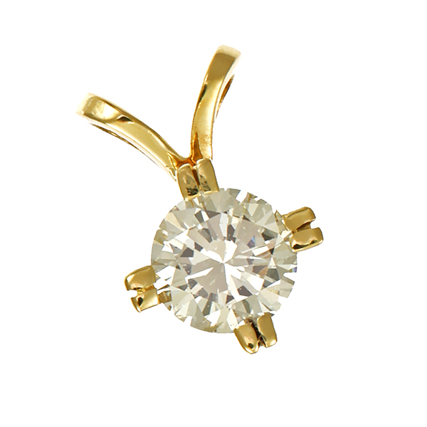 Anhänger, 14K, Gelbgold, Brillant 0,45 ct