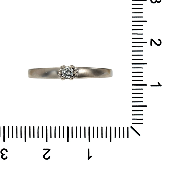 Diamantring, 8K, Weißgold, Brillant
