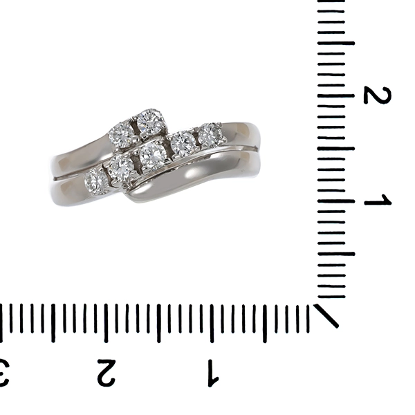 Diamantring, 14K, Weißgold, Brillanten 0,35 ct