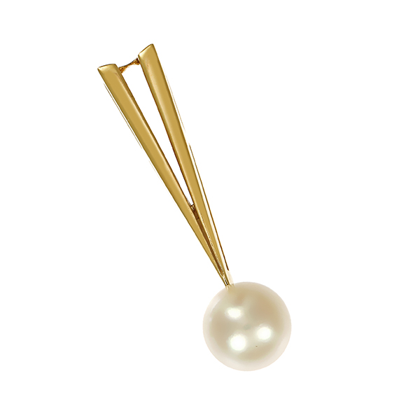 Anhänger, 14K, Gelbgold, Perle