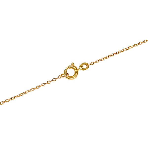 Collier, 14K, Gelbgold, Aquamarin, synth. Rubin