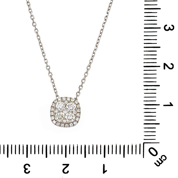 Collier, 18K, Weißgold, Brillanten