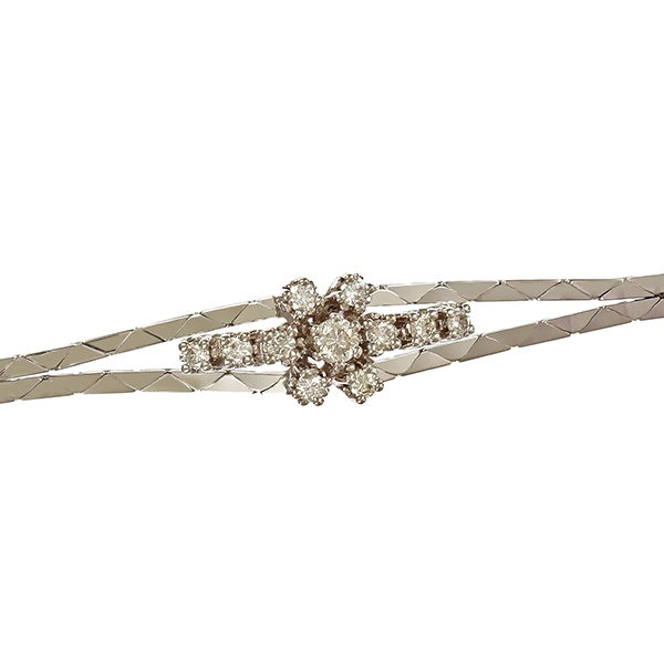 Armband, 14K, Weißgold, Brillanten 0,50 ct