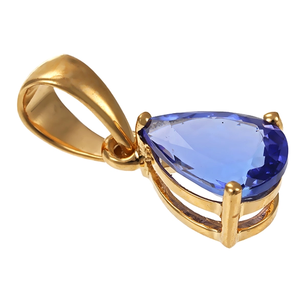 Anhänger, 18K, Gelbgold, Tansanit