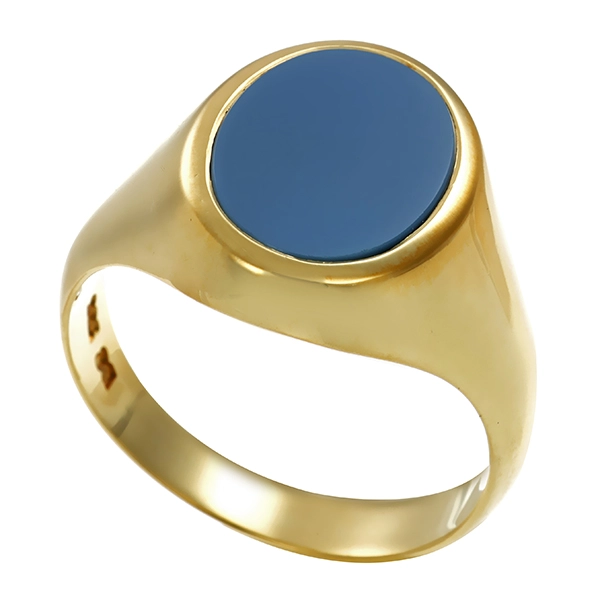 Ring, 14K, Gelbgold, Lagenstein