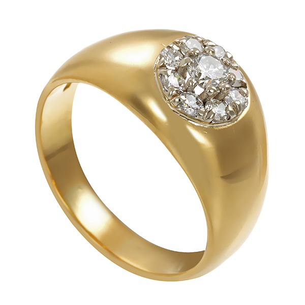 Diamantring, 18K, Gelbgold, Brillanten 0,43 ct