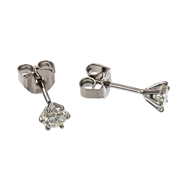 Ohrstecker, 14K, Weißgold, Brillanten