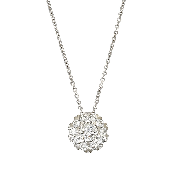 Collier, 18K, Weißgold, Brillanten 0,50 ct
