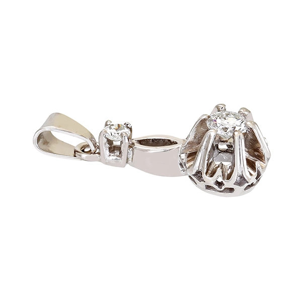 Anhänger, 14K, Weißgold, Brillanten 0,32 ct