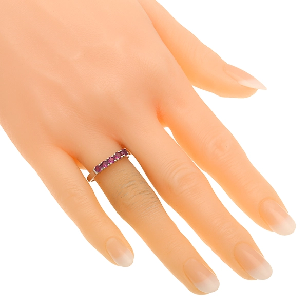 Ring, 14K, Weißgold, Rubine