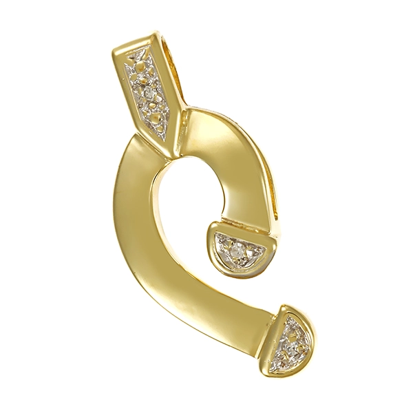 Anhänger, 14K, Gelb-/Weißgold, Diamnaten